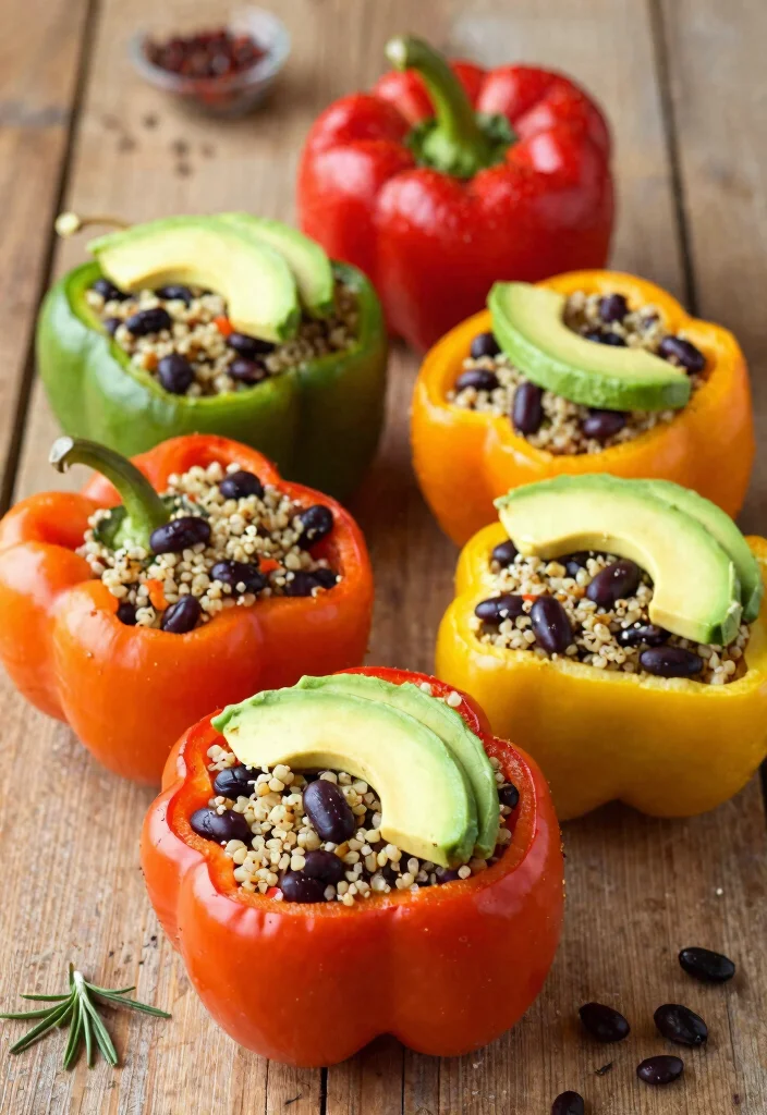 12 Whole Food Vegan Recipes for Clean Plant Based Eating 9. Baked Stuffed Bell Peppers 0